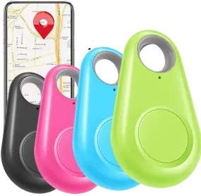 4 Pack Smart Tracker Key Finder Locator Wireless Anti Lost Alarm Sensor Device APP Control Compatible iOS Android